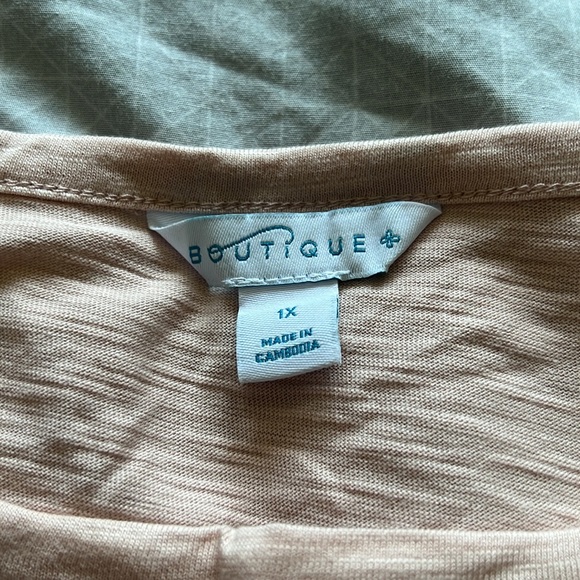 JCPenney, Boutique lace up t-shirt, 1X - Picture 2 of 4